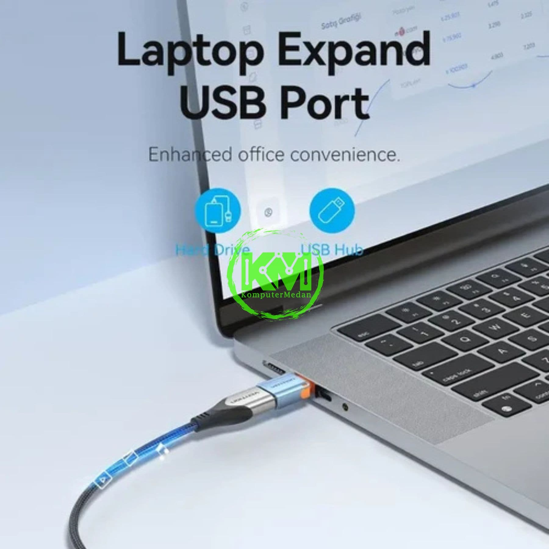 VENTION USB 3.1 TYPE-C MALE TO USB FEMALE OTG ADAPTER WITH LANYARD GRAY ALUMINUM ALLOY TYPE (CUBH0) - Image 5