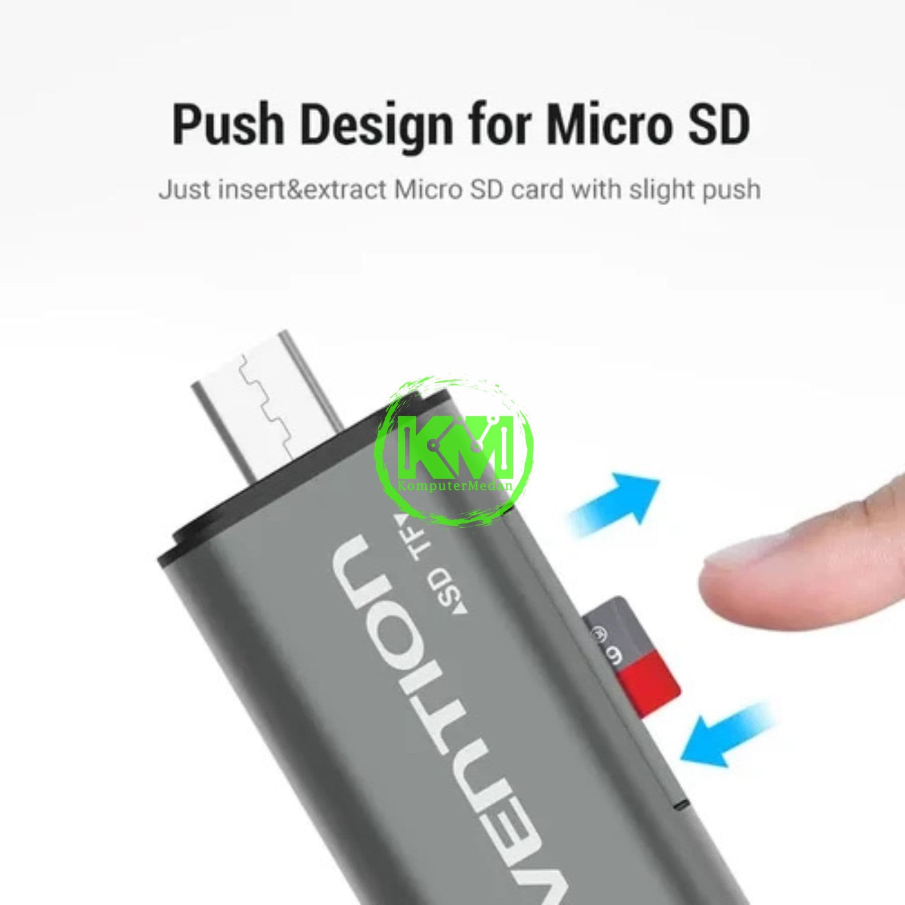 VENTION USB 3.0 MULTI-FUCTION CARD READER GRAY METAL TYPE (CCHH0) - Image 3
