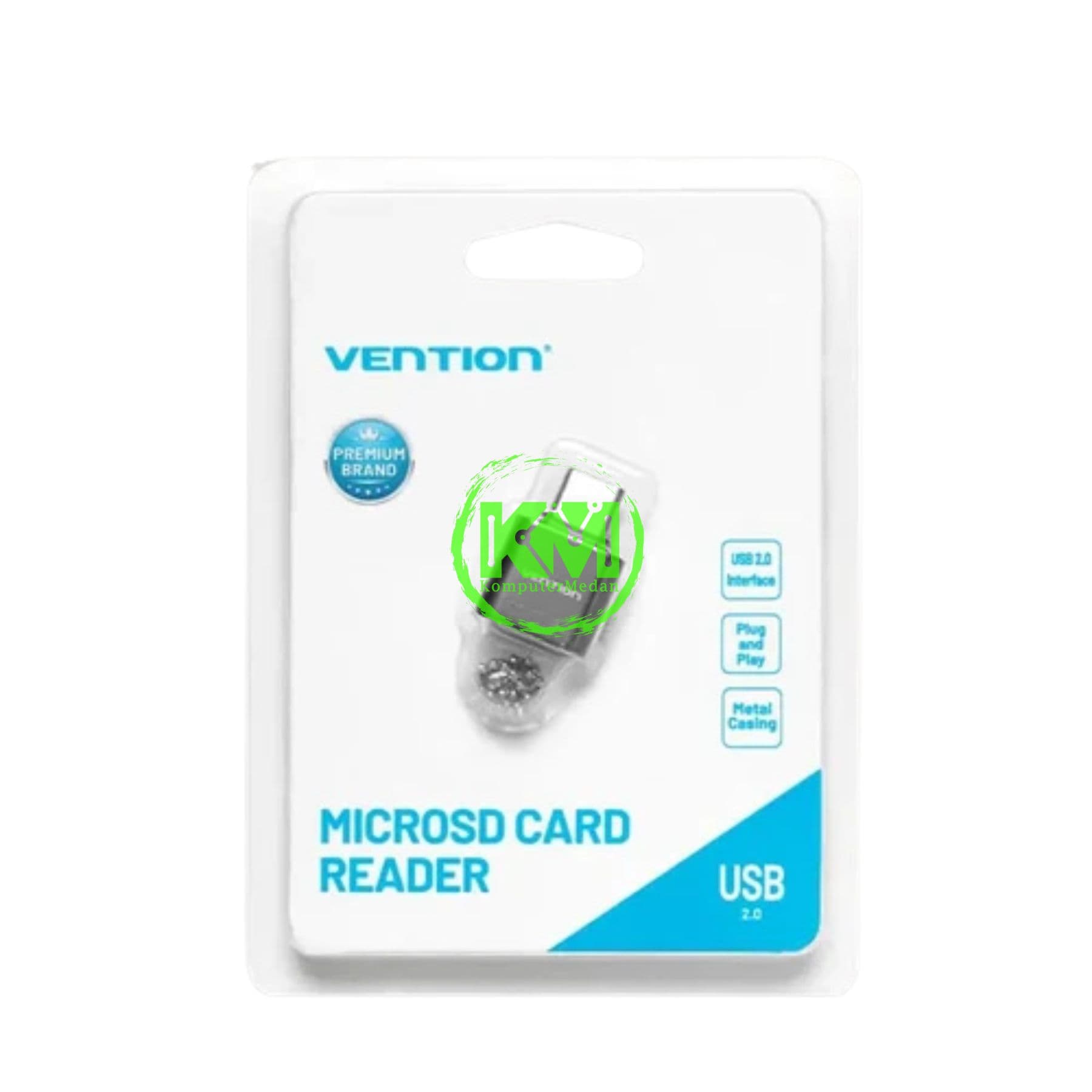 VENTION USB 2.0 TYPE-C MICROSD CARD READER GRAY ZINC (CLMH0)
