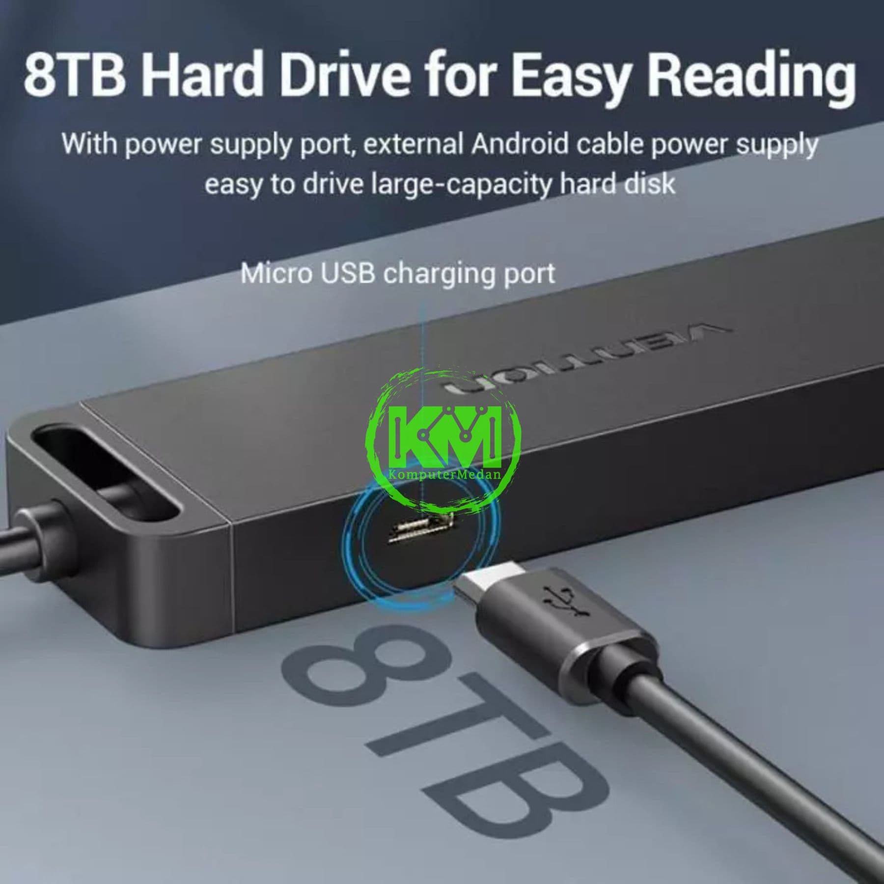 VENTION 4-PORT USB 3.0 HUB WITH USB-C & USB 3.0 2-IN-1 INTERFACE AND POWER SUPPLY 0.15M ABS TYPE (CHTBB) - Image 3