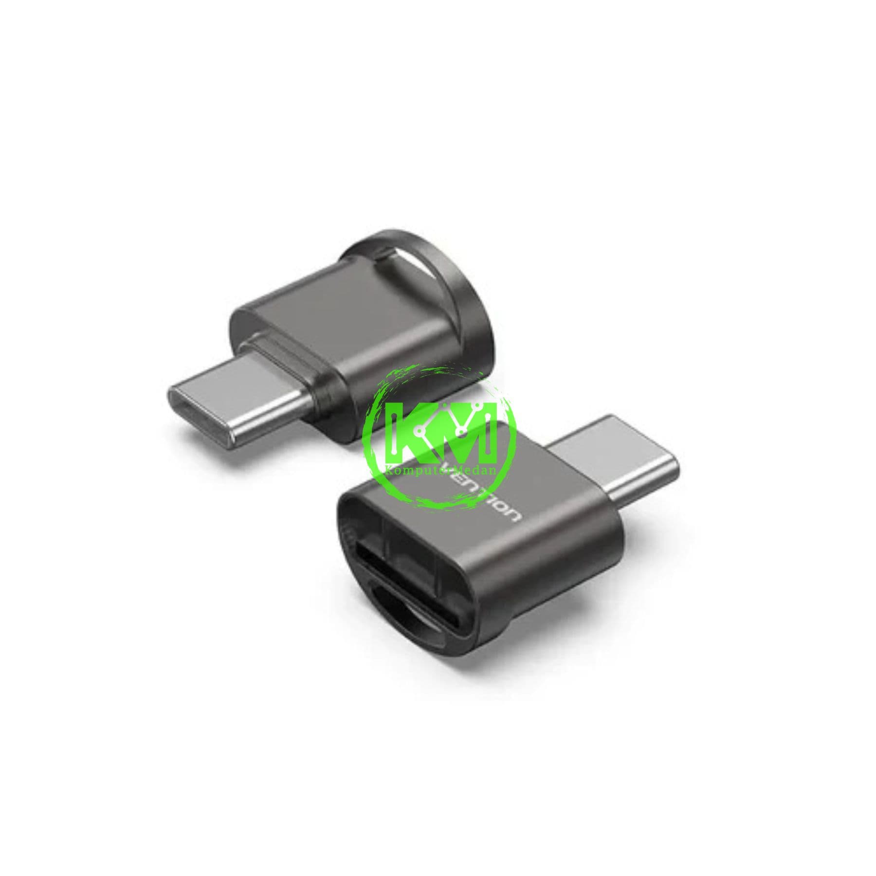 VENTION USB 2.0 TYPE-C MICROSD CARD READER GRAY ZINC (CLMH0) - Image 2