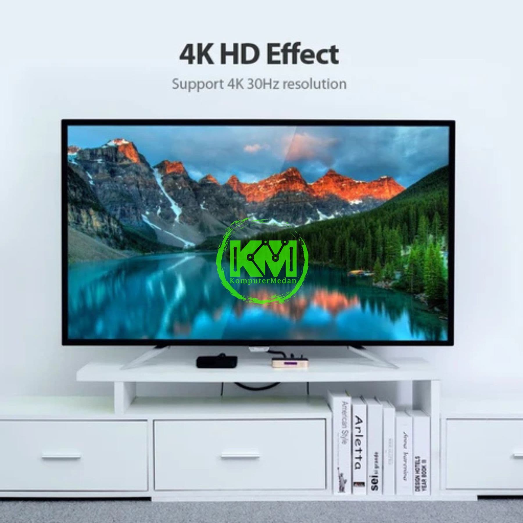 VENTION 1 IN 2 OUT HDMI SPLITTER 4K@30HZ GOLD ALUMINUM ALLOY TYPE (ACBG0-EU) - Image 5