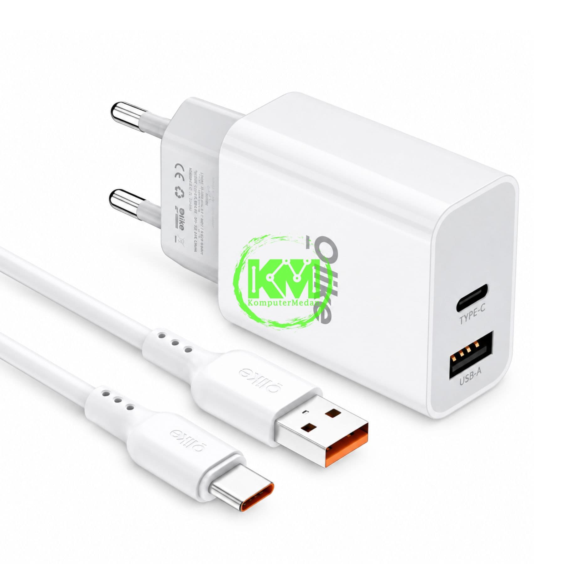 OLIKE DUO POWER ADAPTER SET C203C WHITE - Image 1