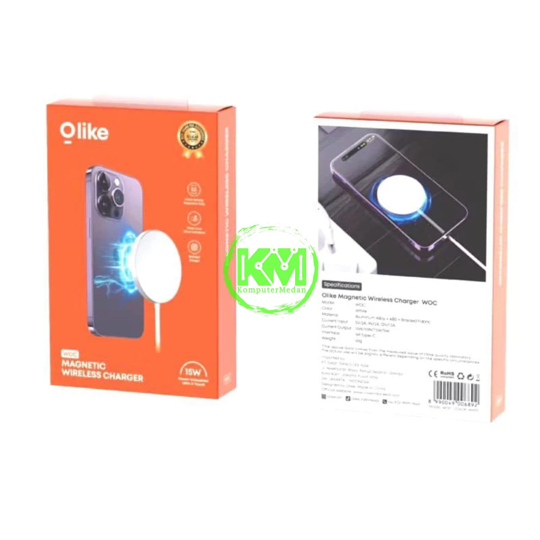 OLIKE MAGNETIC WIRELESS CHARGER WOC WHITE - Image 5