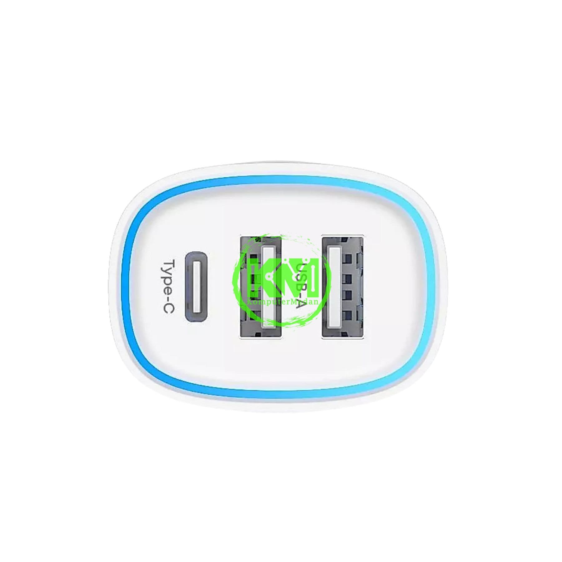 OLIKE 4.8A 3 PORTS CAR CHARGER SET R9C WHITE - Image 4